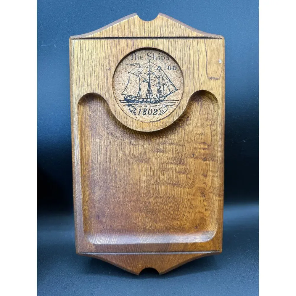 Set of 4 Cork and Wood Bar Snack Coasters 